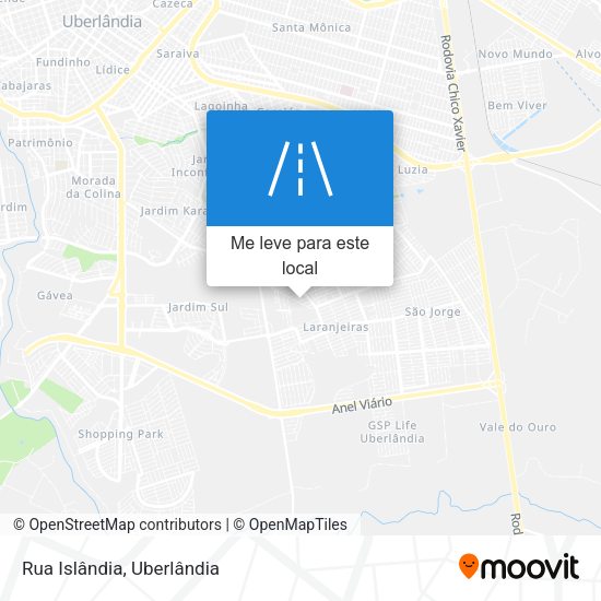 Rua Islândia mapa