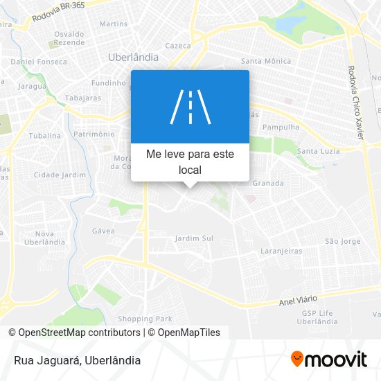 Rua Jaguará mapa
