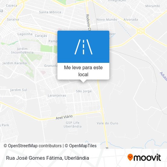 Rua José Gomes Fátima mapa