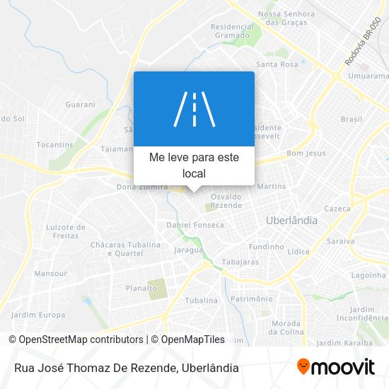Rua José Thomaz De Rezende mapa