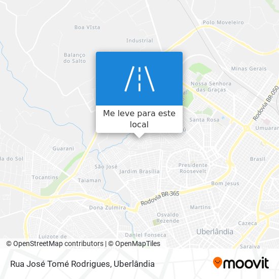 Rua José Tomé Rodrigues mapa