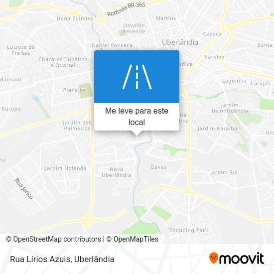 Rua Lírios Azuis mapa