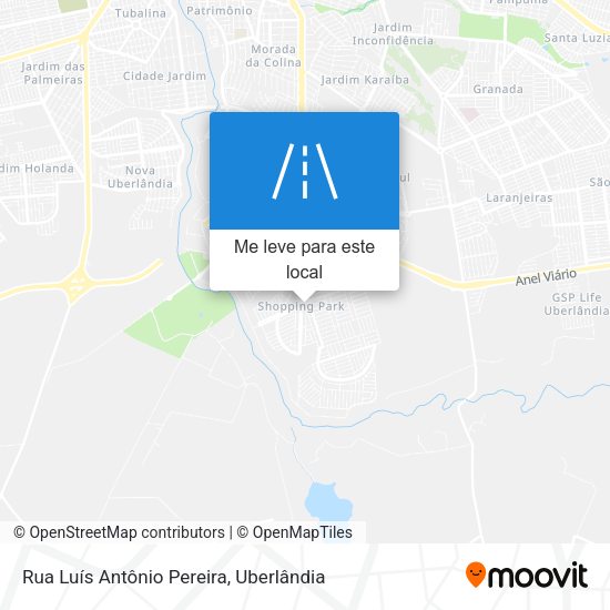 Rua Luís Antônio Pereira mapa