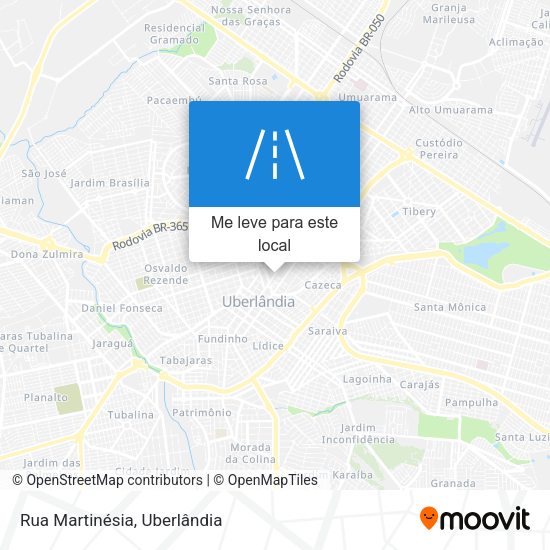 Rua Martinésia mapa