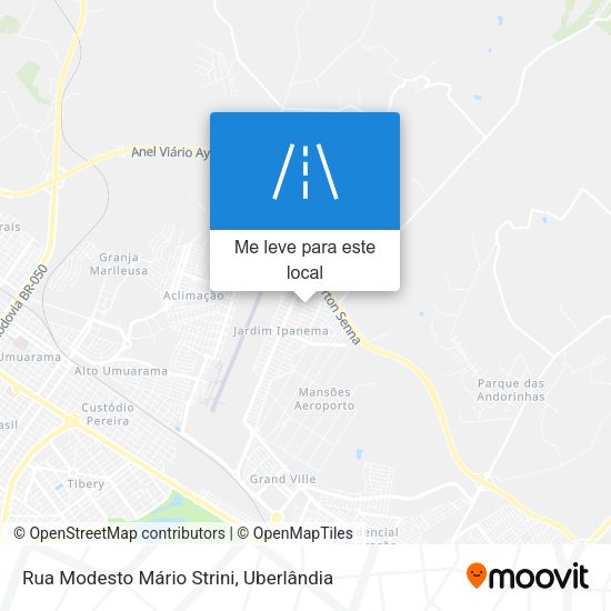 Rua Modesto Mário Strini mapa
