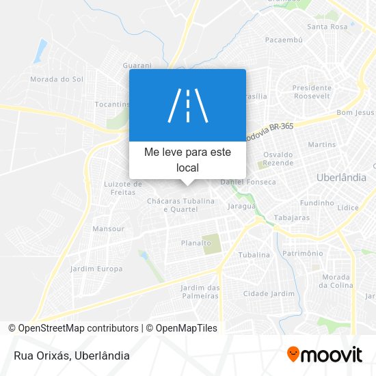 Rua Orixás mapa