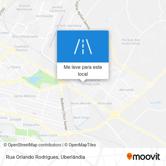 Rua Orlando Rodrigues mapa