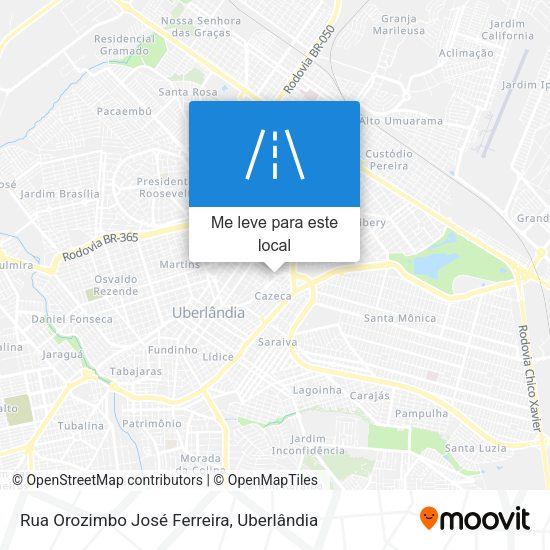Rua Orozimbo José Ferreira mapa