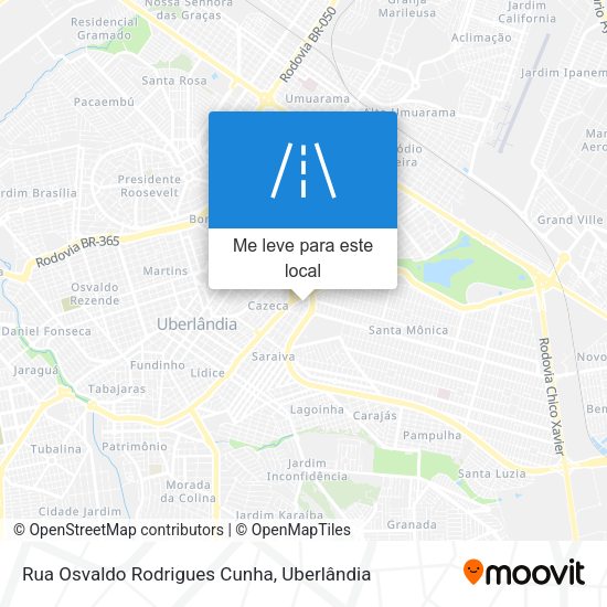 Rua Osvaldo Rodrigues Cunha mapa