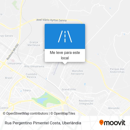 Rua Pergentino Pimentel Costa mapa