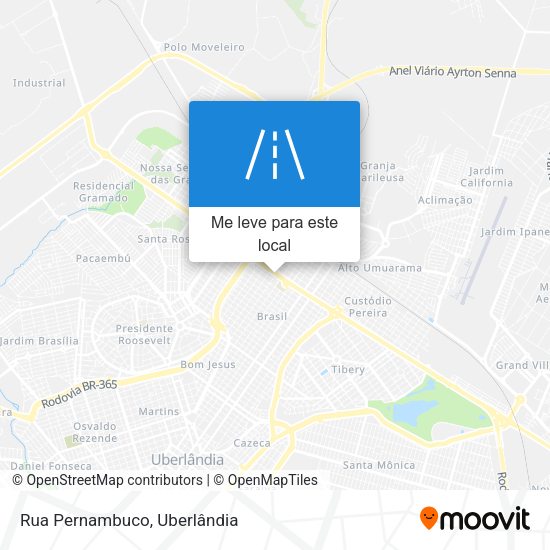 Rua Pernambuco mapa