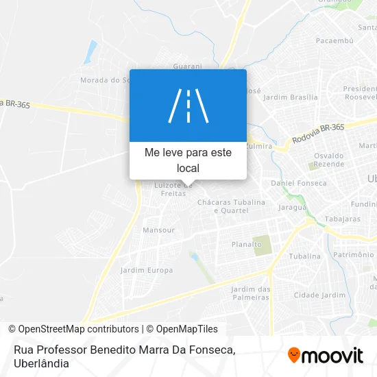 Rua Professor Benedito Marra Da Fonseca mapa