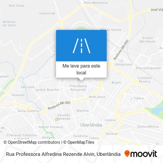 Rua Professora Alfredina Rezende Alvin mapa