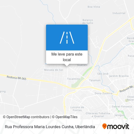 Rua Professora Maria Lourdes Cunha mapa