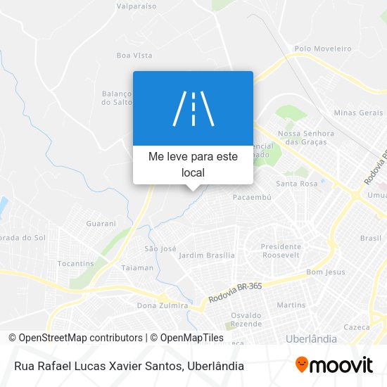 Rua Rafael Lucas Xavier Santos mapa