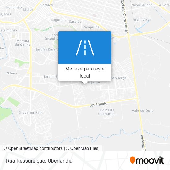 Rua Ressureição mapa