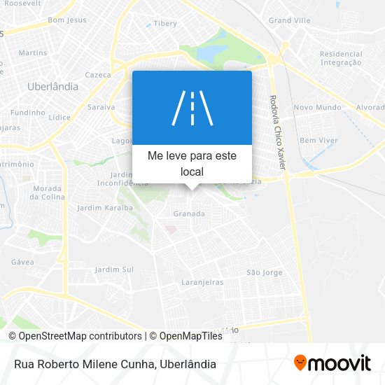 Rua Roberto Milene Cunha mapa
