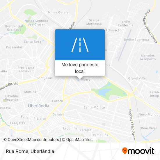 Rua Roma mapa