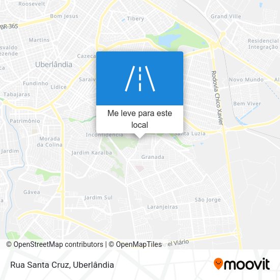 Rua Santa Cruz mapa