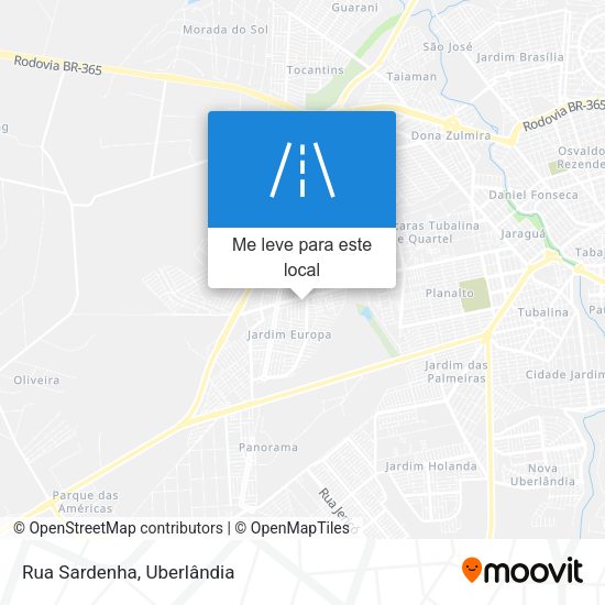 Rua Sardenha mapa