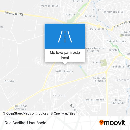 Rua Sevilha mapa
