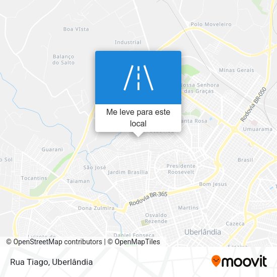 Rua Tiago mapa