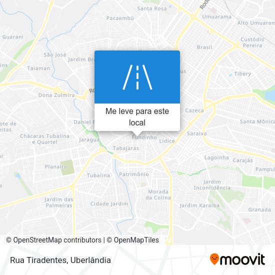 Rua Tiradentes mapa