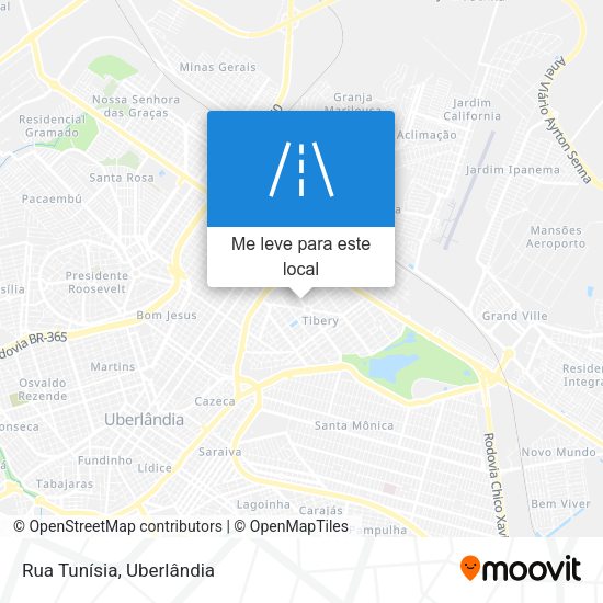 Rua Tunísia mapa