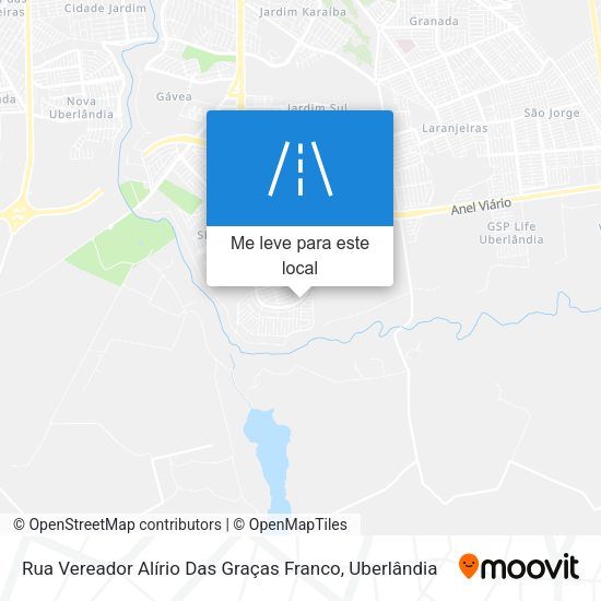 Rua Vereador Alírio Das Graças Franco mapa
