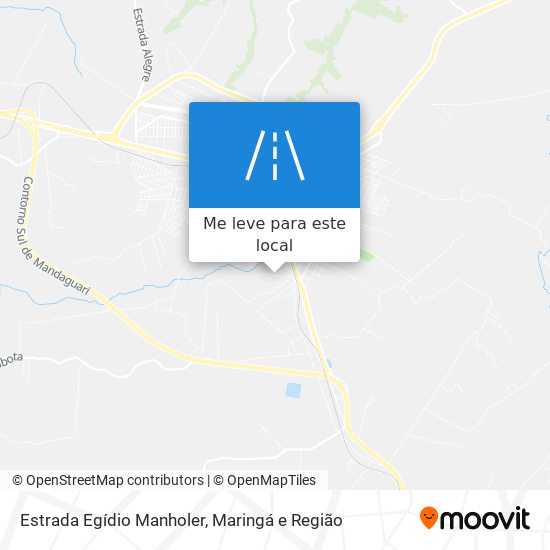 Estrada Egídio Manholer mapa