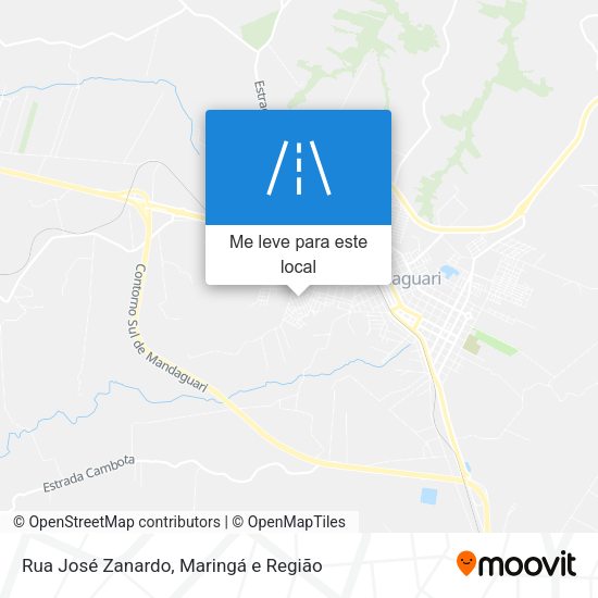 Rua José Zanardo mapa