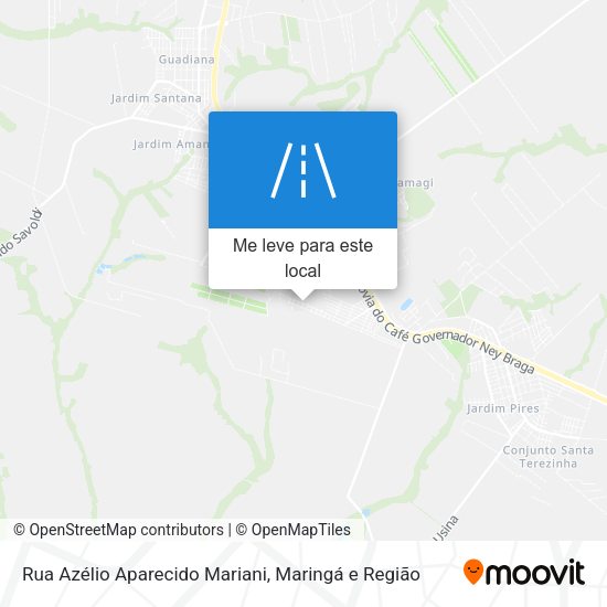 Rua Azélio Aparecido Mariani mapa
