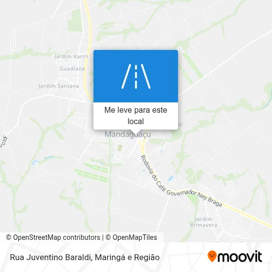 Rua Juventino Baraldi mapa