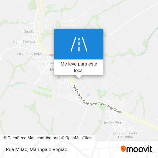 Rua Milão mapa