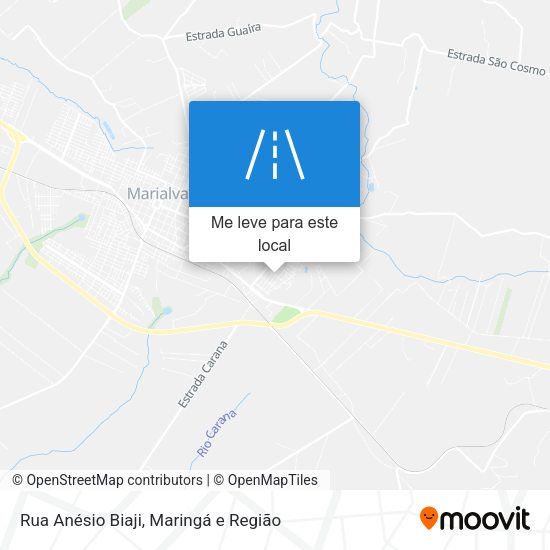 Rua Anésio Biaji mapa