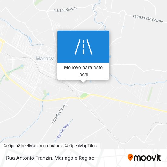 Rua Antonio Franzin mapa