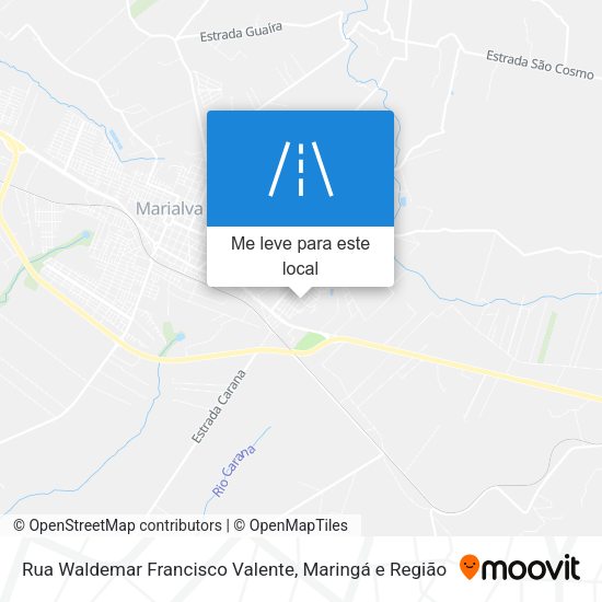 Rua Waldemar Francisco Valente mapa