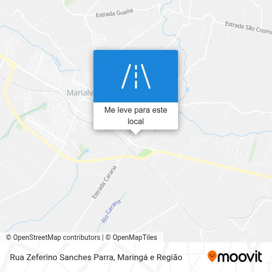 Rua Zeferino Sanches Parra mapa