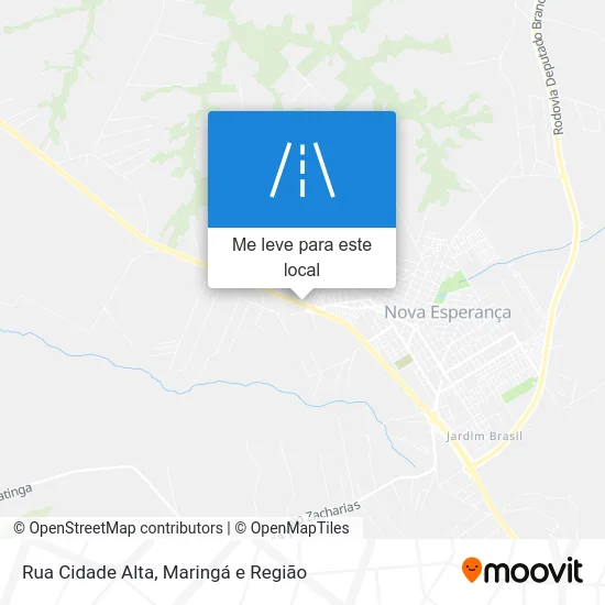 Rua Cidade Alta mapa