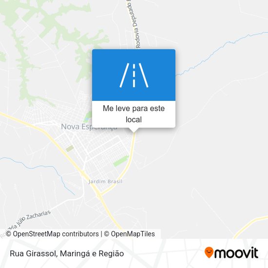 Rua Girassol mapa