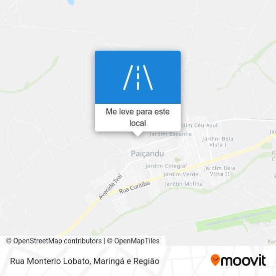 Rua Monterio Lobato mapa