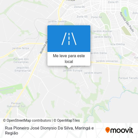 Rua Pioneiro José Dionysio Da Silva mapa