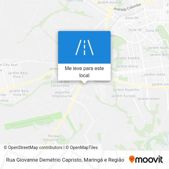 Rua Giovanne Demétrio Capristo mapa