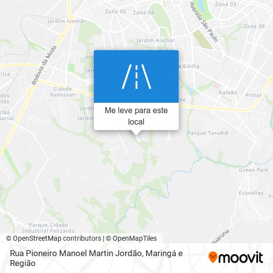 Rua Pioneiro Manoel Martin Jordão mapa