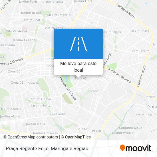 Praça Regente Feijó mapa