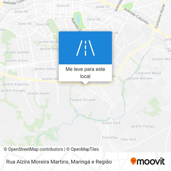 Rua Alzira Moreira Martins mapa
