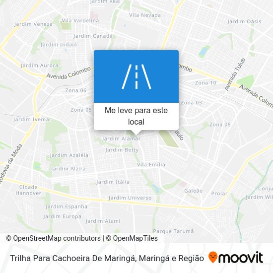 Trilha Para Cachoeira De Maringá mapa