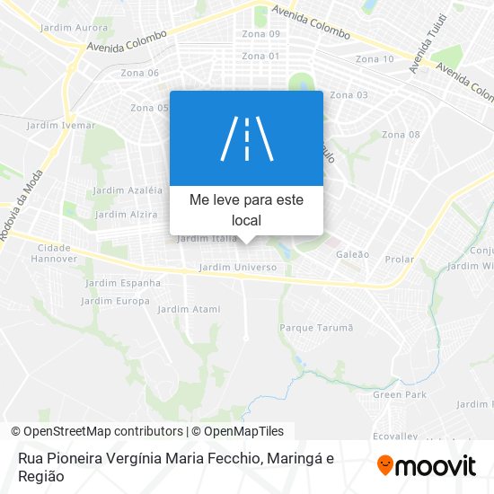 Rua Pioneira Vergínia Maria Fecchio mapa