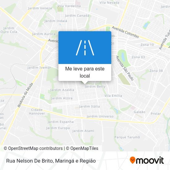 Rua Nelson De Brito mapa