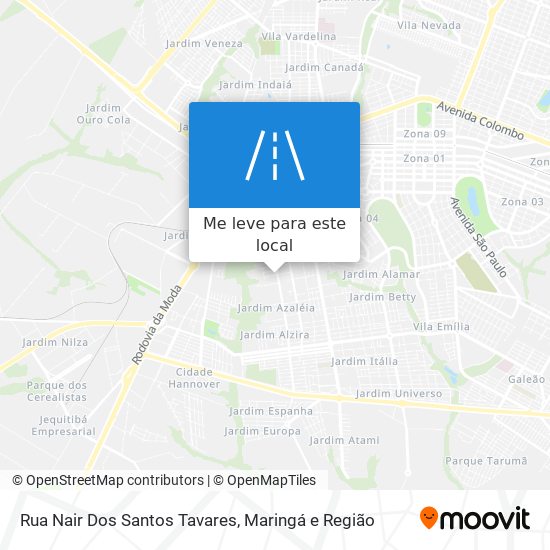 Rua Nair Dos Santos Tavares mapa